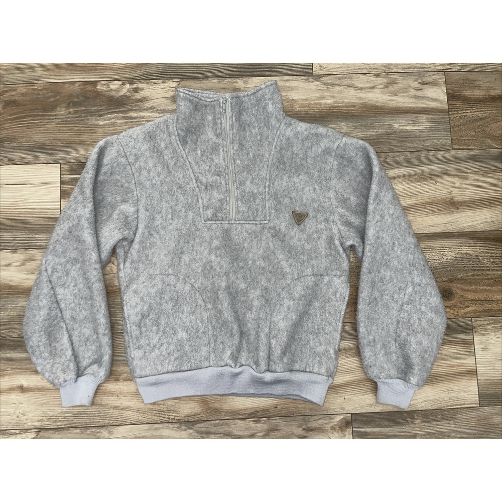 Vintage UNIONBAY Sweatshirt Mens M Gray Fleece 1/4 Zip Pullover USA